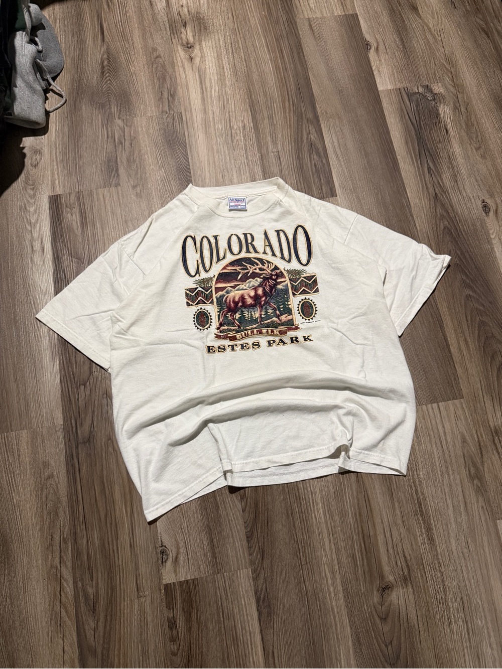All Sport Heavyweight Colorado Bull Elk Estes Park Tee • Size L